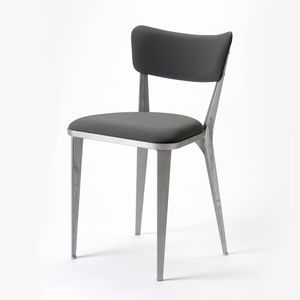 contemporary chair / fabric / cast aluminum / gray