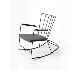 contemporary armchair / fabric / rocker / outdoor