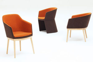 contemporary lounge chair / fabric / bridge