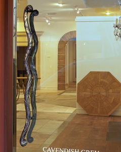 glass door pull handle / bronze / traditional