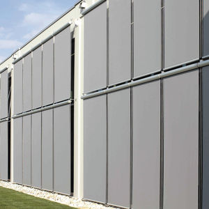 solar protection fabric / for roller blinds / plain / PVC-coated