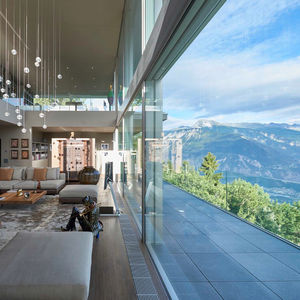 sliding patio door / triple-glazed / insulated