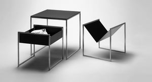 contemporary magazine rack / residential / steel / living room