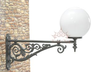 traditional wall light / outdoor / steel / incandescent