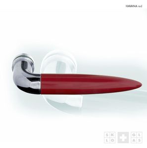 glass door handle / brass / contemporary / chrome