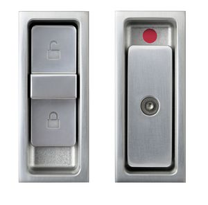 sliding door handle / aluminum / contemporary / with lock