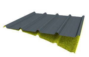 sheet steel roofing / ribbed