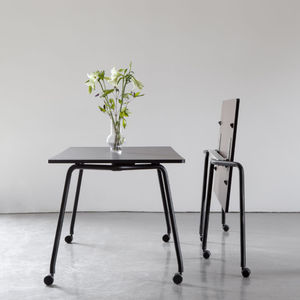contemporary table / laminate / rectangular / commercial