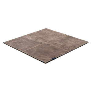 contemporary rug / plain / leather / rectangular