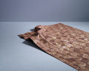 original design rug / geometric / wooden / rectangular