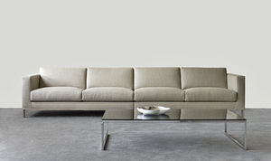 modular sofa / contemporary / leather / steel