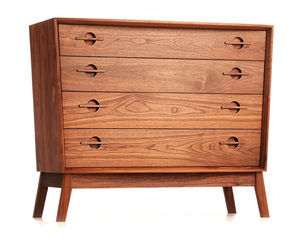 contemporary chest of drawers / wooden / brown