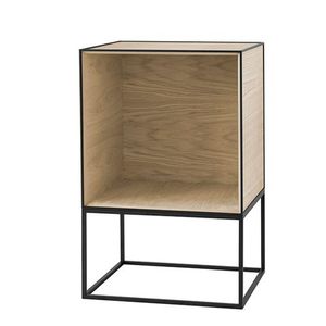 contemporary shelf / MDF / lacquered steel