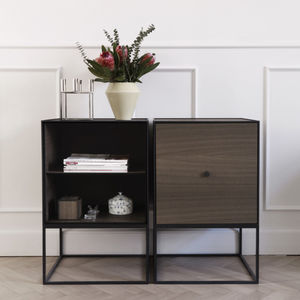 low shelf / contemporary / MDF / wood veneer