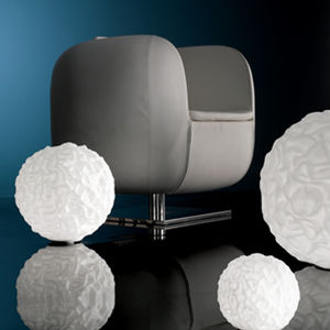 floor lamp / contemporary / glass / white