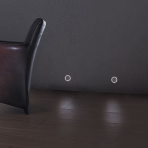 recessed wall spotlight / indoor / LED / round