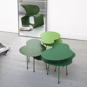 contemporary side table / steel / ABS / commercial