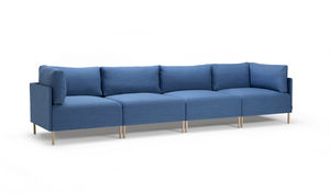 modular sofa / contemporary / leather / fabric