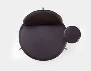 contemporary visitor chair / fabric / leather / MDF