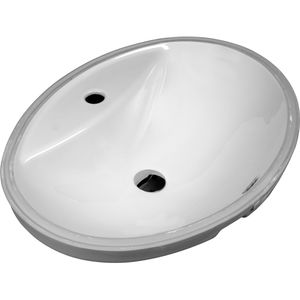 undercounter washbasin / oval / porcelain / contemporary