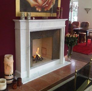 gas fireplace / traditional / closed hearth / open hearth