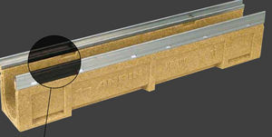public space drainage channel / stainless steel / concrete / with grating