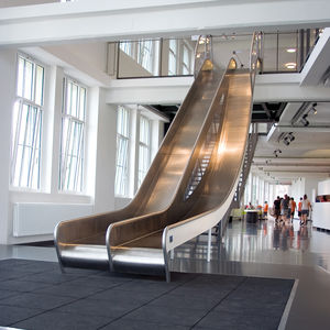 upright slide / for playgrounds / stainless steel