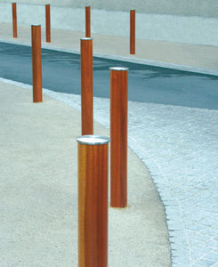security bollard / wooden / high