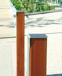 security bollard / stainless steel / high