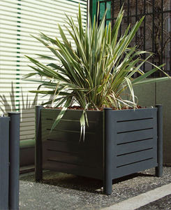 steel planter / square / contemporary / for public spaces