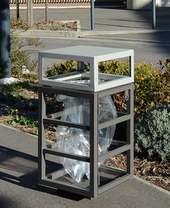 public trash can / sheet steel / anti-terrorism / contemporary