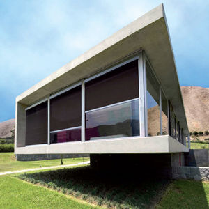 boxed roller blinds / canvas / outdoor / commercial