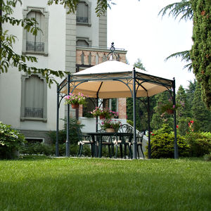 wrought iron gazebo / fabric roof / commercial