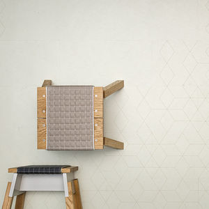 linoleum flooring / residential / tile / printed