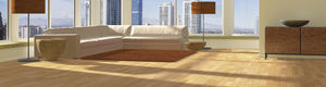 engineered parquet flooring / glued / oak / oiled