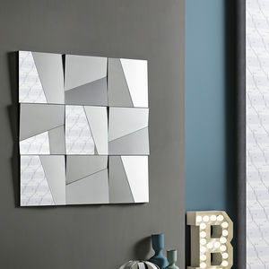 wall-mounted mirror / contemporary / rectangular / square