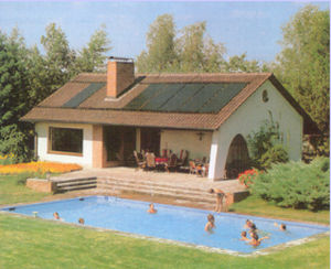 swimming pool heating thermal collector