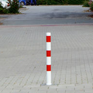 access control bollard / steel / high