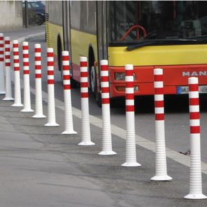 security bollard / plastic / flexible / high