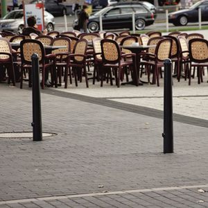 security bollard / steel / removable / high