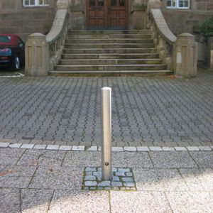 security bollard / stainless steel / removable / high