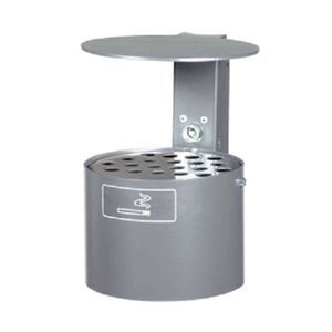 wall-mounted ashtray / steel / for outdoor use / for public spaces
