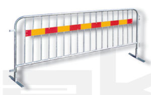 crowd barrier / fixed / galvanized steel / for public spaces