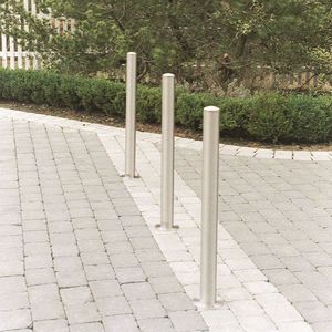 security bollard / stainless steel / high
