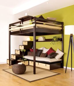 contemporary chest of drawers / wooden / brown