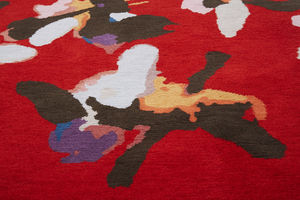 contemporary rug / floral / wool / rectangular