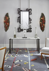 contemporary rug / floral / wool / rectangular