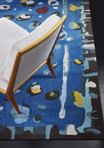 contemporary rug / floral / wool / rectangular