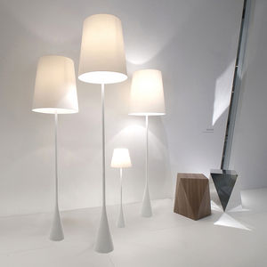 floor-standing lamp / contemporary / cotton / copper