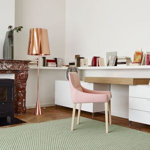 floor-standing lamp / contemporary / cotton / copper
